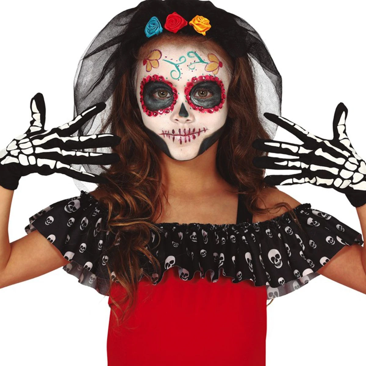 Handschoenen Kids Skelet 3 Handschoenen Kids Skelet