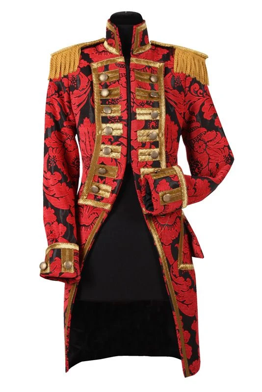 Jas Dame Nelson Brocaat Rood-zwart 4 Jas Dame Nelson Brocaat Rood-zwart - Afbeelding 2