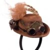 Mini Hoedje Steampunk Bruin -Vakantie Feest Winkel 21315.05 d