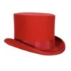 Hoge Hoed Wolvilt Rood -Vakantie Feest Winkel 2224 rood gr