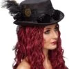 Steampunk Hoed Met Bril Zwart -Vakantie Feest Winkel 23679.02