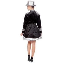 Damesjas Fluweel Zwart/Zilver -Vakantie Feest Winkel 320297 3gr