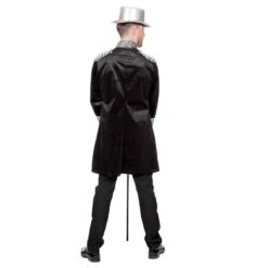 Herenjas Fluweel Zwart/Zilver -Vakantie Feest Winkel 330297 3 gr