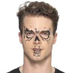 Face Tattoo Skull -Vakantie Feest Winkel 46774 gr4