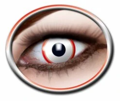 Kleurlenzen Saw Rood/Wit (3 Maanden)