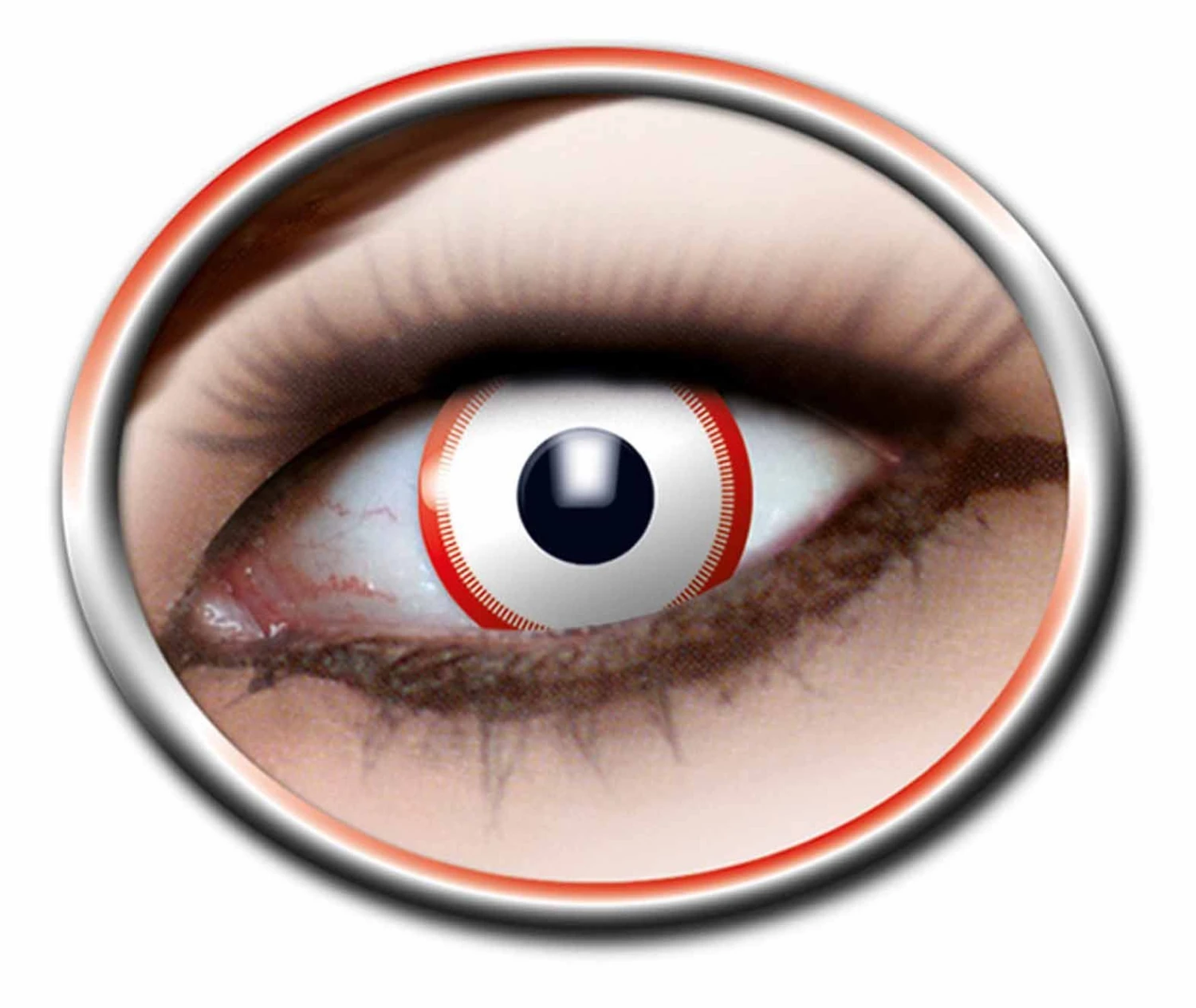 Kleurlenzen Saw Rood/Wit (3 Maanden) 3 Kleurlenzen Saw Rood/Wit (3 Maanden)