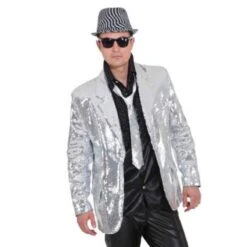 Pailletten Jasje Zilver