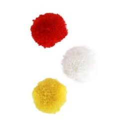 Pom Pom Rood/wit/geel