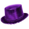 Hoge Hoed Paillet Paars -Vakantie Feest Winkel 9019 paars gr