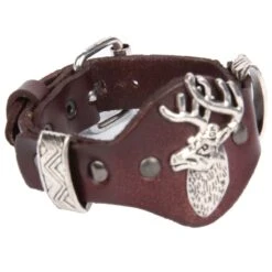 Leren Armband Hertenkop