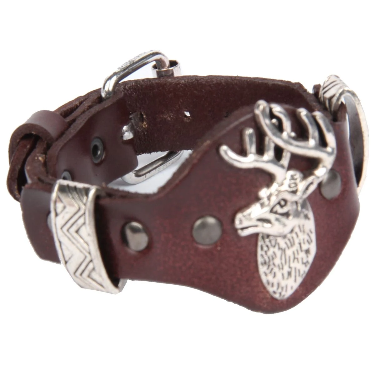Leren Armband Hertenkop 3 Leren Armband Hertenkop