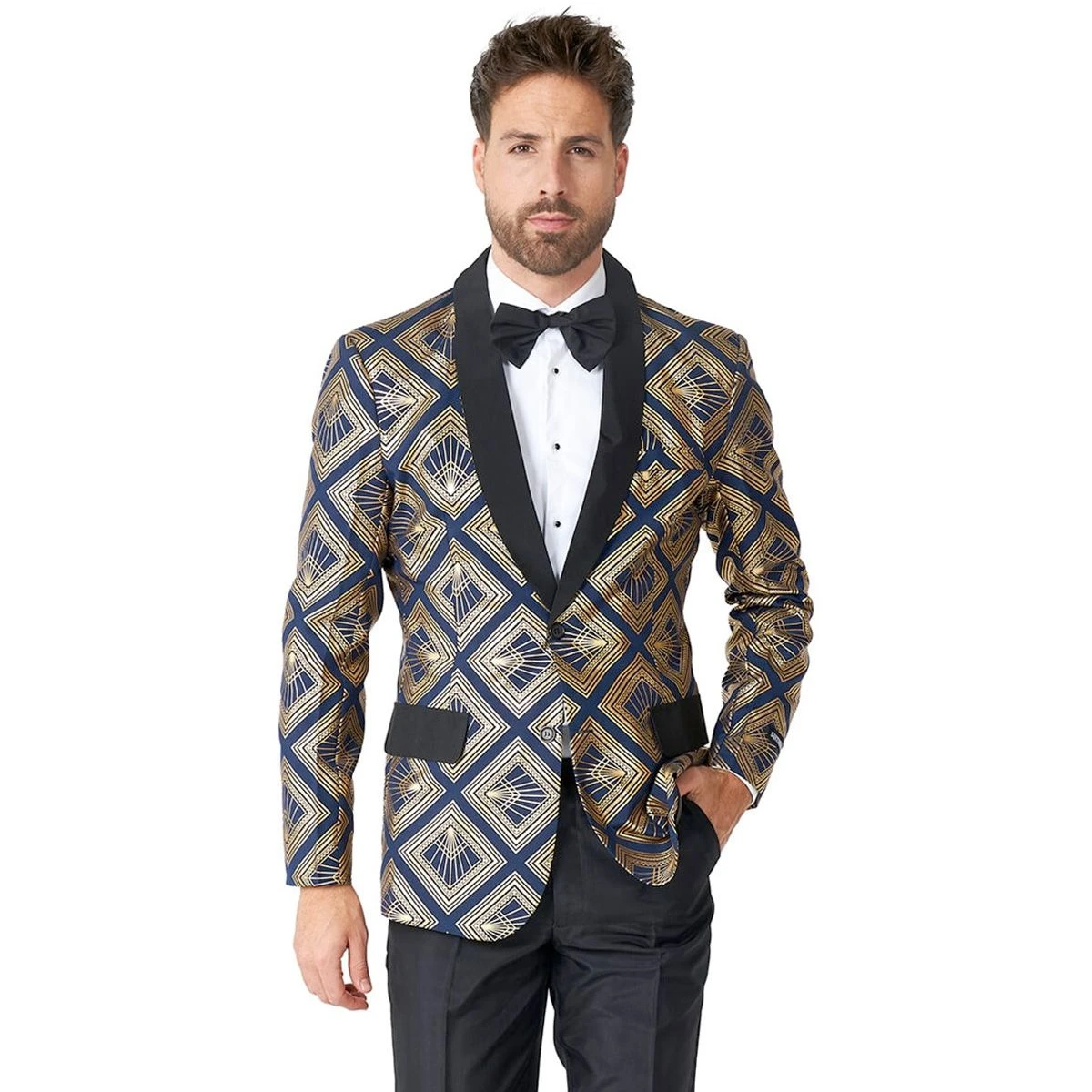 Herenkostuum Suitmeister Art Deco Deep Navy 4 Herenkostuum Suitmeister Art Deco Deep Navy - Afbeelding 2