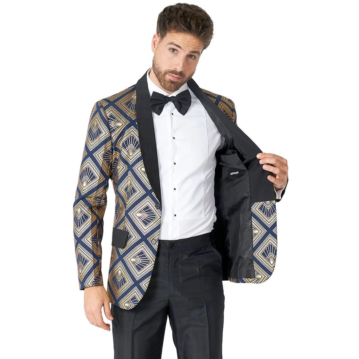 Herenkostuum Suitmeister Art Deco Deep Navy 6 Herenkostuum Suitmeister Art Deco Deep Navy - Afbeelding 4