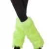 Beenwarmers Langharig Fluor Groen -Vakantie Feest Winkel beenwarmers pluche neon groen
