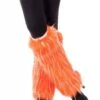 Beenwarmers Langharig Fluor Oranje Koningsdag -Vakantie Feest Winkel beenwarmers pluche neon oranje
