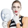 Masker Mime Wit 2 Masker Mime Wit -Vakantie Feest Winkel bol 00180 1