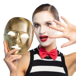 Masker Mime Goud