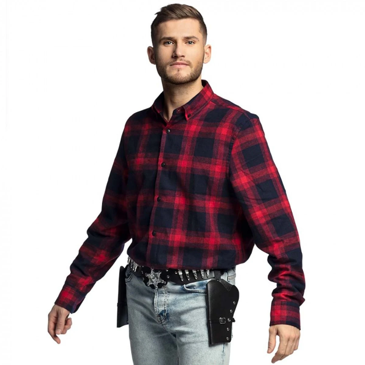 Dubbele Cowboy Holster Zwart 4 Dubbele Cowboy Holster Zwart - Afbeelding 2