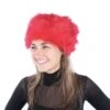 Luxe Bontmuts Rood -Vakantie Feest Winkel bontmuts rood