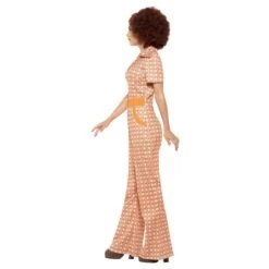 Hippie 70's Jumpsuit -Vakantie Feest Winkel broekpak oranje 2 gr
