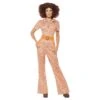Hippie 70's Jumpsuit -Vakantie Feest Winkel broekpak oranje gr