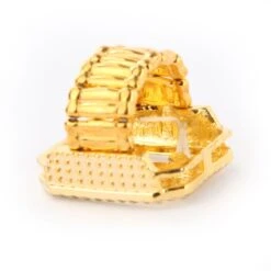 Ring Dollar Met Steentjes Goud -Vakantie Feest Winkel dollar ring 3 gr