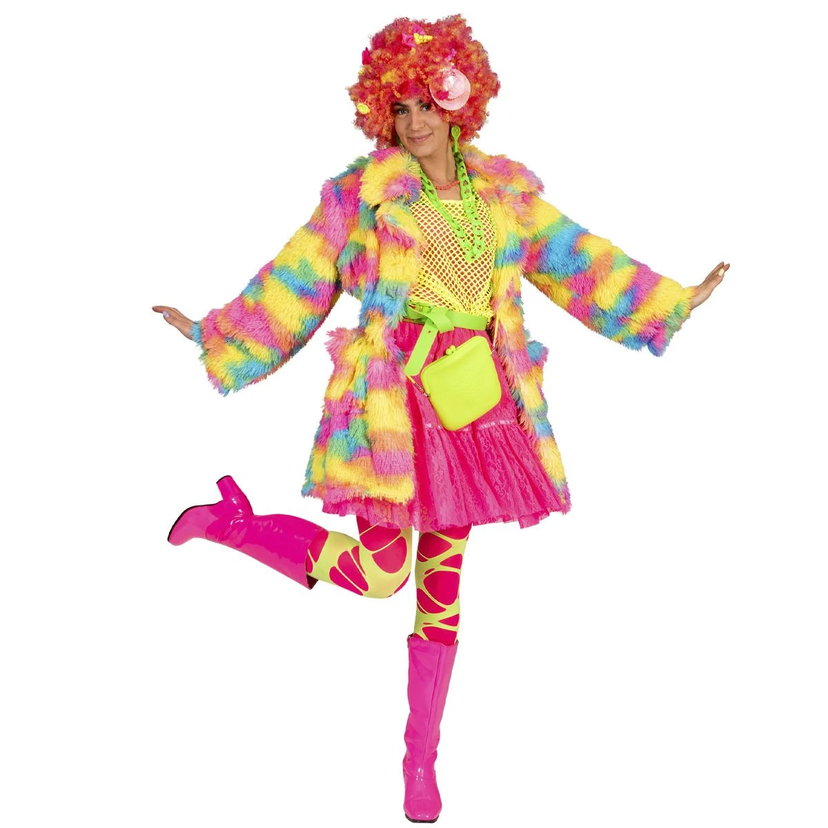 Fluffy Regenboog Bontjas 3 Fluffy Regenboog Bontjas