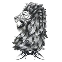 Tattoo Leeuwenkop & Tribal