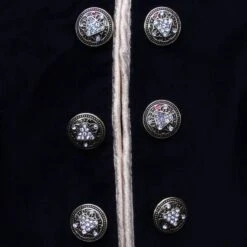 Oeteldonk Damesjas Fluweel Zwart -Vakantie Feest Winkel jas velours dames zwart 6 gr