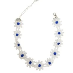 Ketting Bloemetjes Blauw