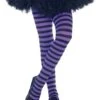 Gestreepte Panty Paars/zwart Kinderen -Vakantie Feest Winkel la4710 039 01
