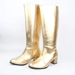 Laarzen Dames Goud -Vakantie Feest Winkel laars goud groot2