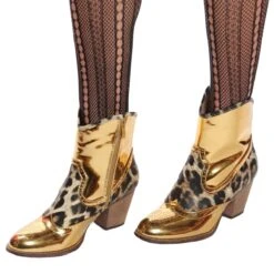 Laarsjes Gold Panter -Vakantie Feest Winkel laasrje goud gr