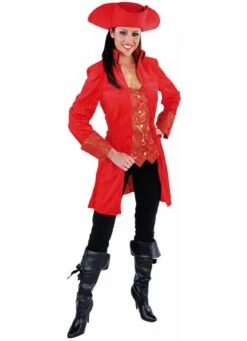 Markiezin Jas Dames Fluweel Rood -Vakantie Feest Winkel mab 21415800007 2