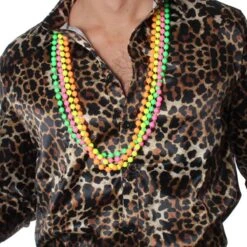 Multi Kleuren Parel Ketting Grof -Vakantie Feest Winkel neon parelketting gr