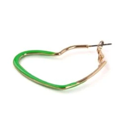 Neon Oorbellen Hart Groen -Vakantie Feest Winkel oorbel neon hart groen 2 gr