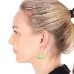 Neon Oorbellen Hart Groen -Vakantie Feest Winkel oorbel neon hart groen 5 gr