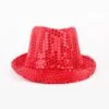 Paillettenhoedje Rood -Vakantie Feest Winkel pailletten hoed rood