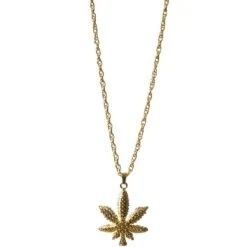 Ketting Wietblad Goud