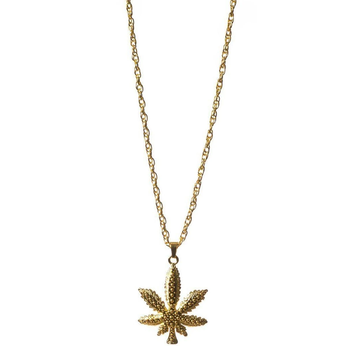 Ketting Wietblad Goud 3 Ketting Wietblad Goud