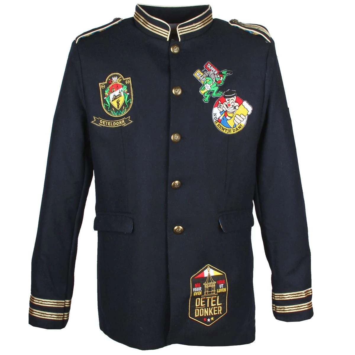 Oeteldonk Uniform Herenjas Donkerblauw Gepimpt 3 Oeteldonk Uniform Herenjas Donkerblauw Gepimpt