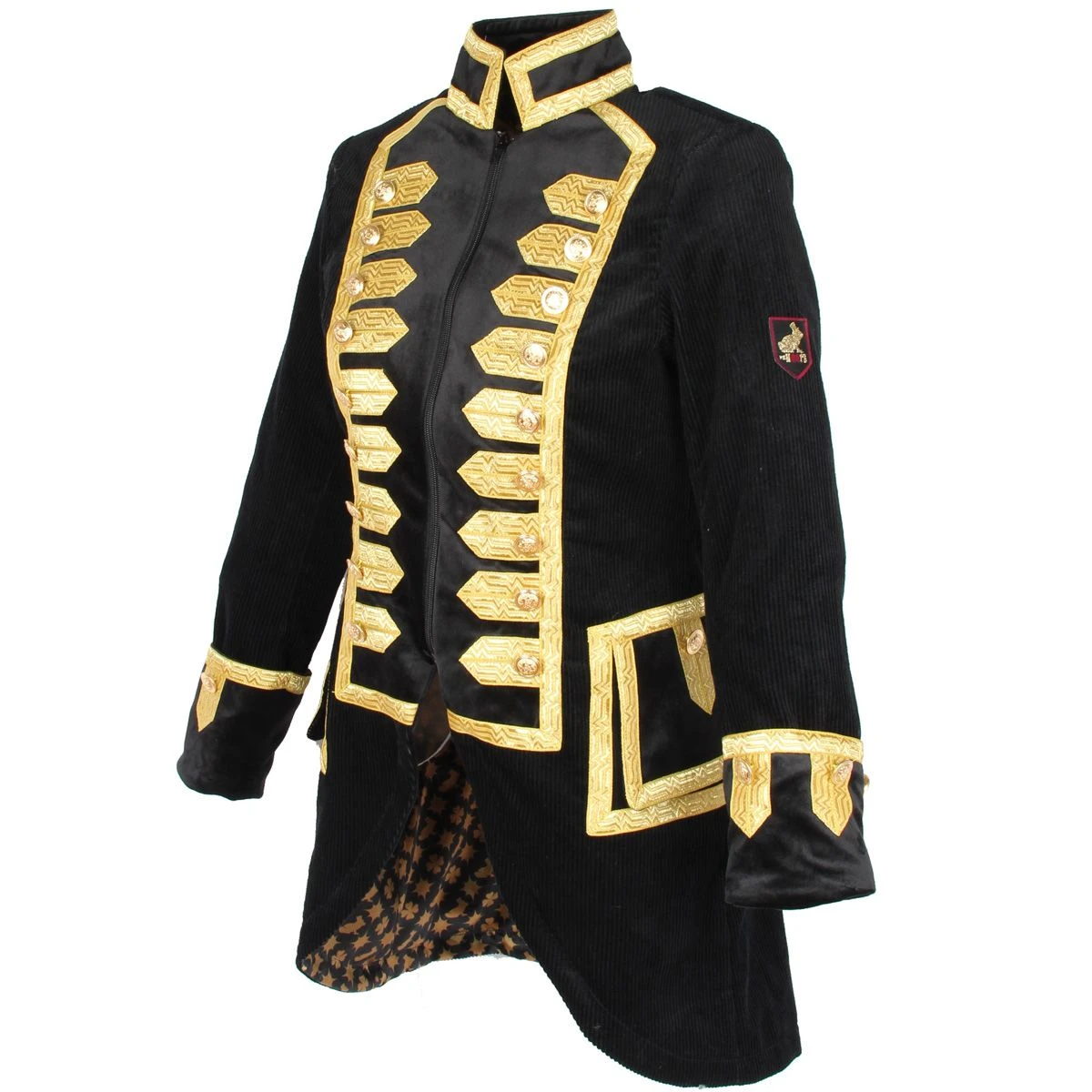 Oeteldonk Damesjas Ribfluweel Zwart 3 Oeteldonk Damesjas Ribfluweel Zwart - Afbeelding 2