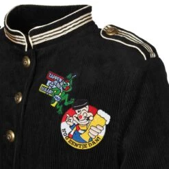 Oeteldonk Uniform Herenjas Ribfluweel Zwart Gepimpt -Vakantie Feest Winkel pwh pimp rib man 4gr