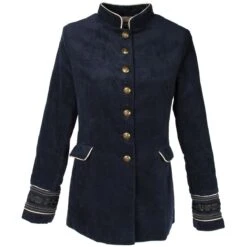 Oeteldonk Uniform Damesjas Ribfluweel Donkerblauw