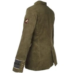 Oeteldonk Uniform Damesjas Ribfluweel Olijfgroen -Vakantie Feest Winkel pwh rib groen vrouw 4 gr