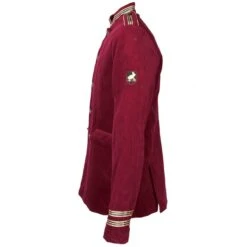 Oeteldonk Uniform Herenjas Ribfluweel Bordeauxrood -Vakantie Feest Winkel pwh rib rood man 3 gr