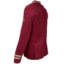 Oeteldonk Uniform Herenjas Ribfluweel Bordeauxrood -Vakantie Feest Winkel pwh rib rood man 4 gr