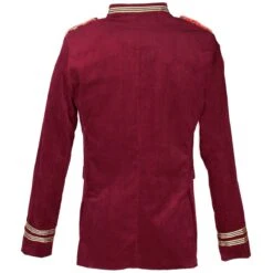 Oeteldonk Uniform Herenjas Ribfluweel Bordeauxrood -Vakantie Feest Winkel pwh rib rood man 5 gr