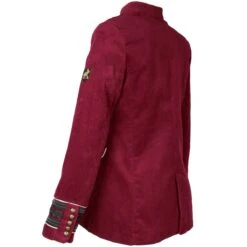 Oeteldonk Uniform Damesjas Ribfluweel Bordeauxrood -Vakantie Feest Winkel pwh rib rood vrouw 4 gr