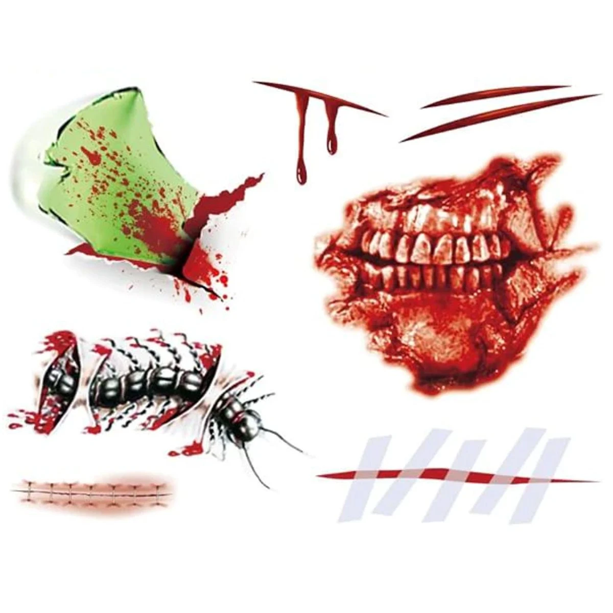 Halloween Tattoo's Tanden & Sneeën 3 Halloween Tattoo's Tanden & Sneeën